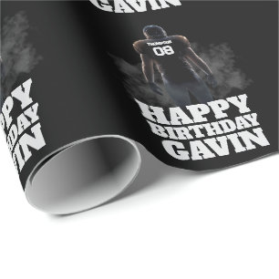 Papier Cadeau Football Anniversaire personnalisé