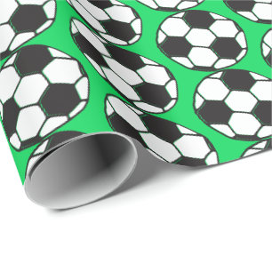 Papier Cadeau Football de football à motif fête d'anniversaire