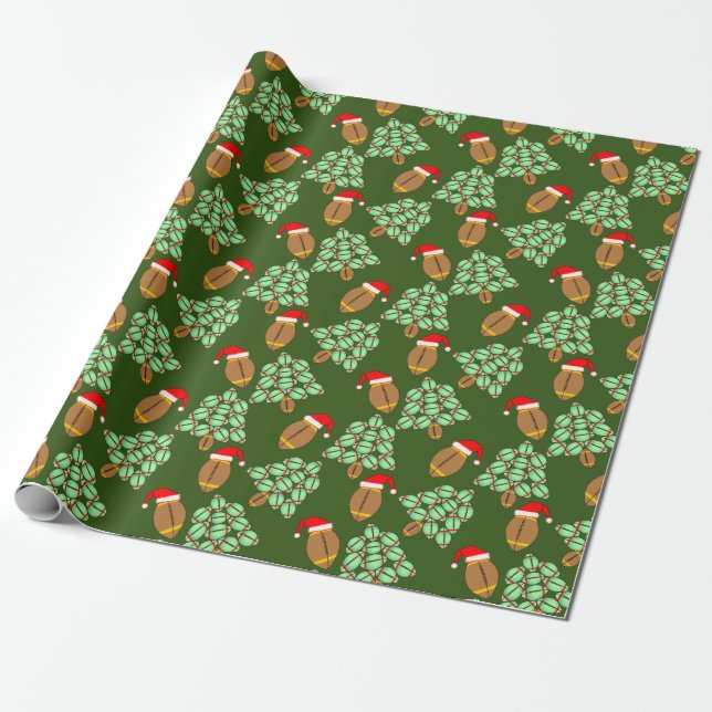 Papier Cadeau Football de Noël (Déroulé)