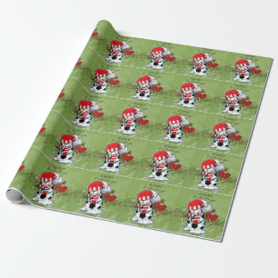 Papier Cadeau Football de Noël Snowman Holidays
