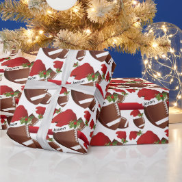 Papier Cadeau Football de Noël | Texte DO-IT-YOURSELF