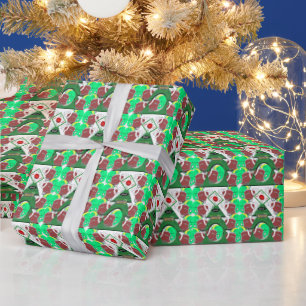 Papier Cadeau Football en papier d'enveloppement de Noël