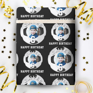 Papier Cadeau Football Football Ball Kids Joyeux Anniversaire Ph
