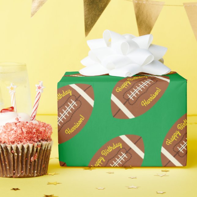 Papier Cadeau Football Sports fête d'anniversaire (Fête d'anniversaire)