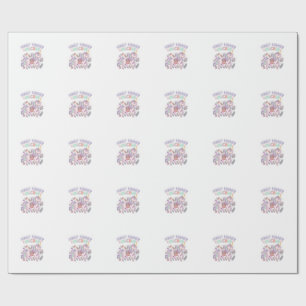 Papier Cadeau Forêt de licorne récolteur Graphisme de licorne Wh