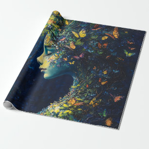 Papier Cadeau Forêt enchantée de la déesse papillon (2)