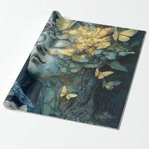 Papier Cadeau Forêt enchantée de la déesse papillon (4)