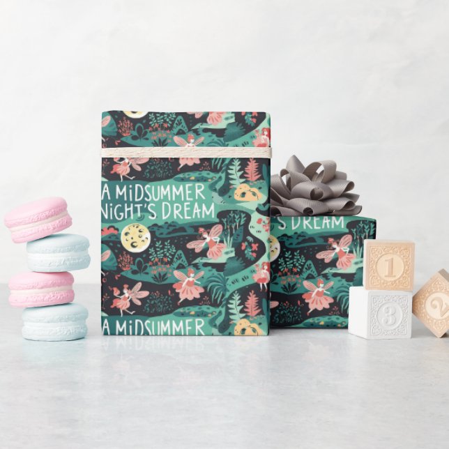 Papier Cadeau Forêt Enchantée : Fée Whimsical (Baby Shower)