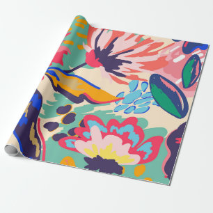 Papier Cadeau Forêt et rose