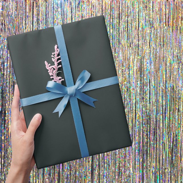 Papier Cadeau Forêt-Noire Vert couleur solide (Créateur téléchargé)