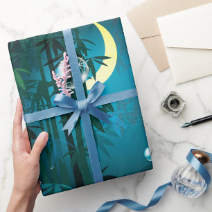 Papier Cadeau Forêt tropicale au papier d'enveloppement de nuit