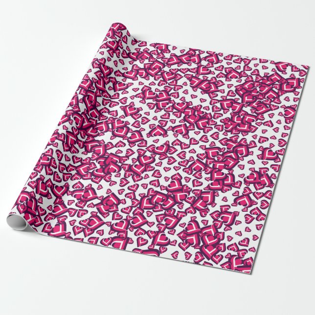 Papier Cadeau Forme d'amour du coeur mignonne (Déroulé)
