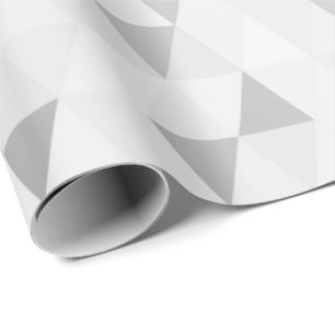 Papier Cadeau Forme des diamants géométriques gris argenté
