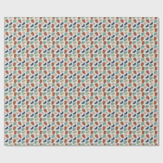Papier Cadeau Formes Boho Organiques Art Contemporain Moderne