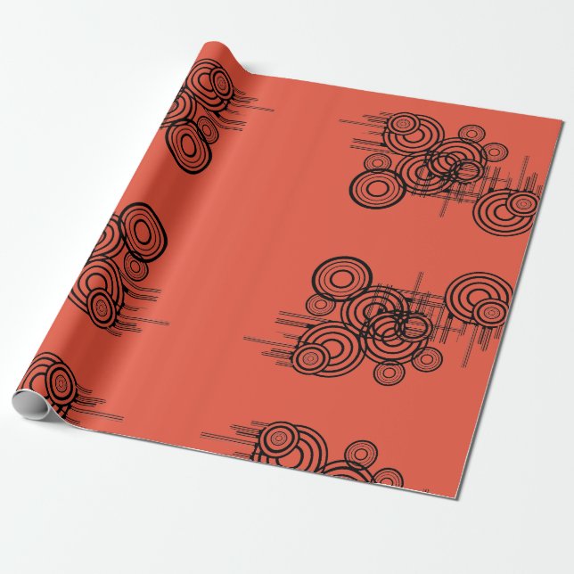 Papier Cadeau Formes futuristes amusantes (Déroulé)
