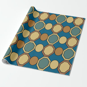 Papier Cadeau Formes géométriques vintage milieu du siècle moder
