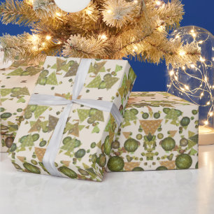 Papier Cadeau Formes modernes et festives avec parties scintilla
