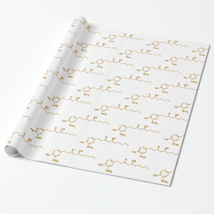 Papier Cadeau Formule chimique Gingerol Molecule Gingerol