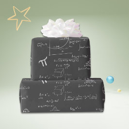 Papier Cadeau Formules et équations mathématiques blanches gris 
