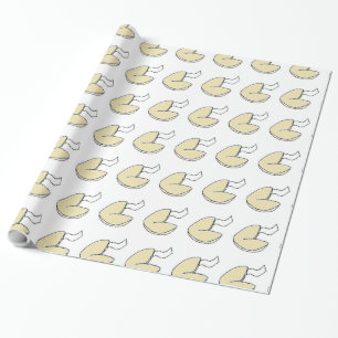 Papier Cadeau Fortune Cookie Lucky Chinese Food Cartoon