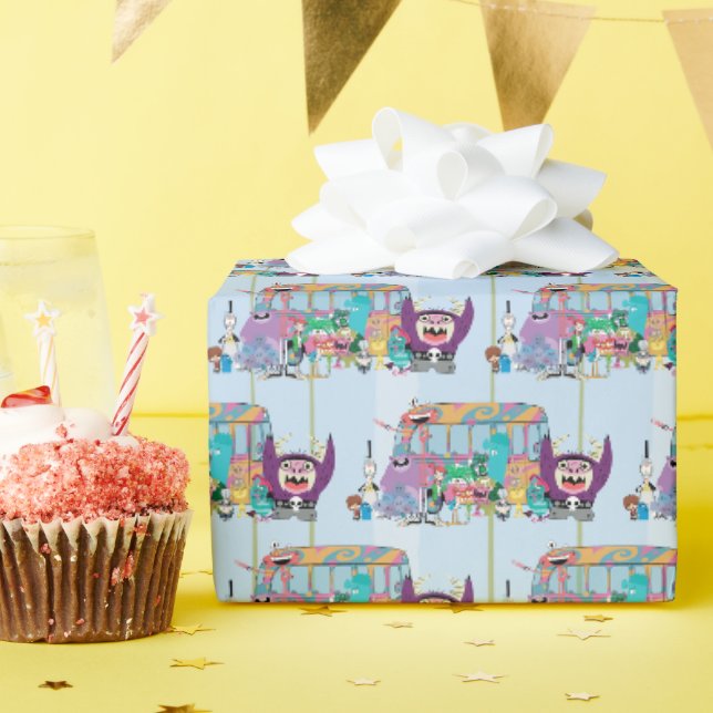 Papier Cadeau Foster's Home for Imaginary Friends | School Bus (Fête d'anniversaire)