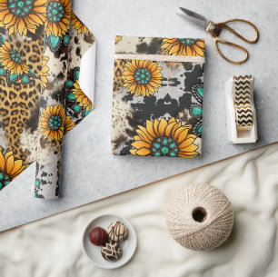 Papier Cadeau Fou de gemmes et de tournesols
