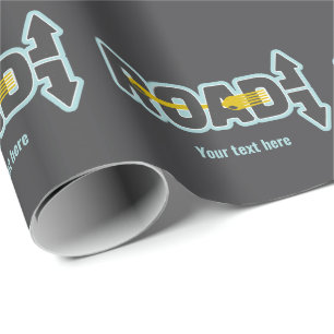 Papier Cadeau Fourche dans la route art texte typographique