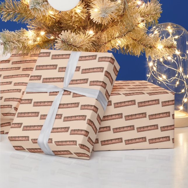 Papier Cadeau Fournitures de l'école en bois de chef Enseignant  (Vacances)
