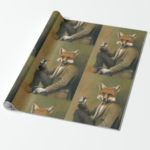 Papier Cadeau Fox de cru en papier d'emballage cadeau de costume