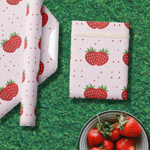 Papier Cadeau Fraise