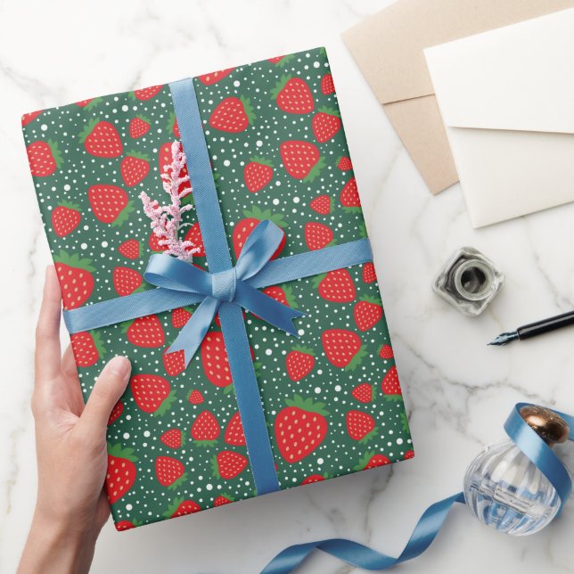 Papier Cadeau Fraise mignonne (Cadeaux)