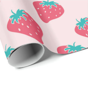 Papier Cadeau Fraises