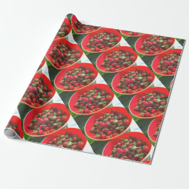 Papier Cadeau Fraises