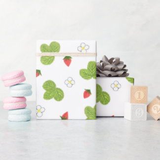Papier Cadeau Fraises