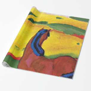 Papier Cadeau Franz Marc - Cheval dans un paysage