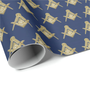 Papier Cadeau Freemason Masonic Carré et Compass Freemasony