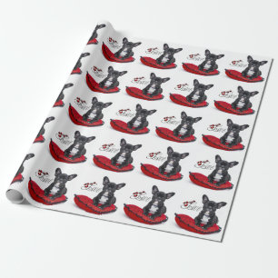 Papier Cadeau French Bull Dog - Frenchie - Love