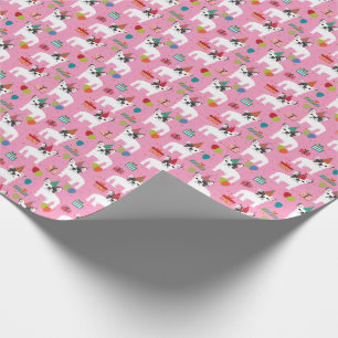 Papier Cadeau French Bulldog Anniversaire rose