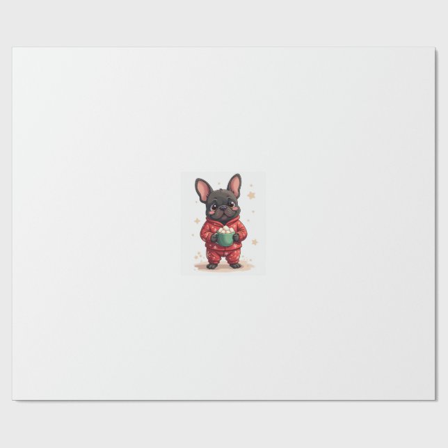 Papier Cadeau French Bulldog Cozy Cocoa (Plat)