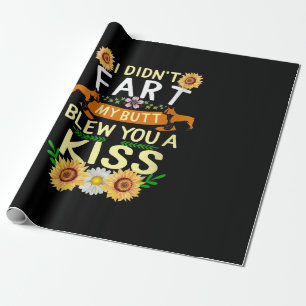 Papier Cadeau Frenchie n'a pas péché Butt Kiss Chien Maman Maman