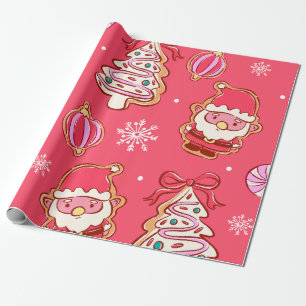 Papier Cadeau Friandises de Noël au pain d'épice