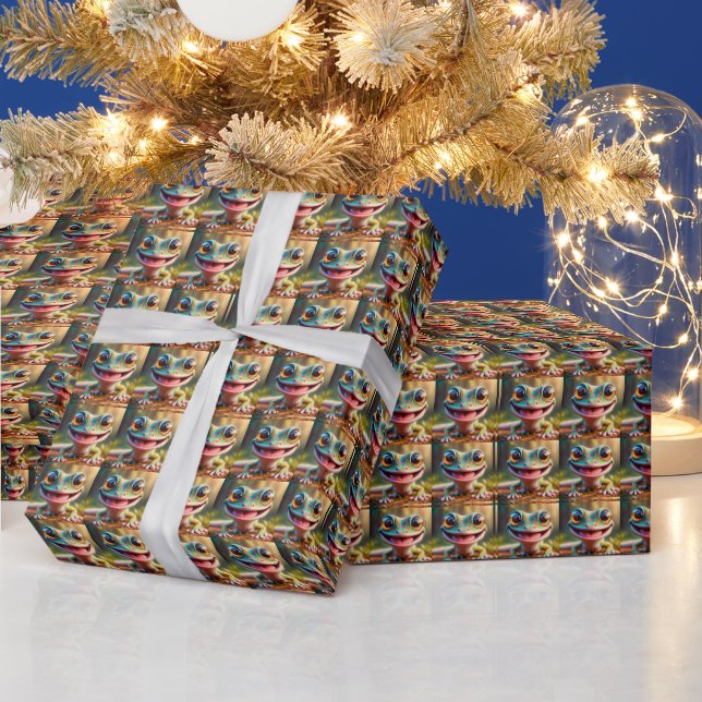 PAPIER CADEAU FROG CHRISTMAS WRAPPING PAPER (Vacances)