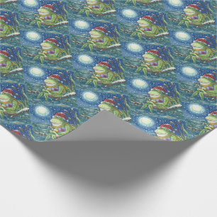 PAPIER CADEAU FROG SUR UN JOURNAL JOURNAL JOURNAL JOURNAL DE NOË