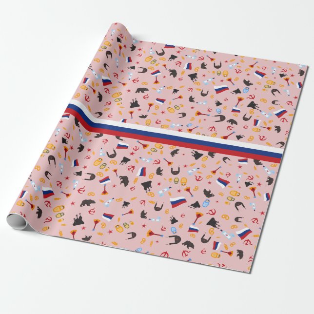 Papier Cadeau From Russia With Love-Russian flag (Déroulé)