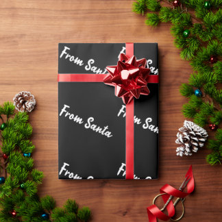 Papier cadeau From Santa Black