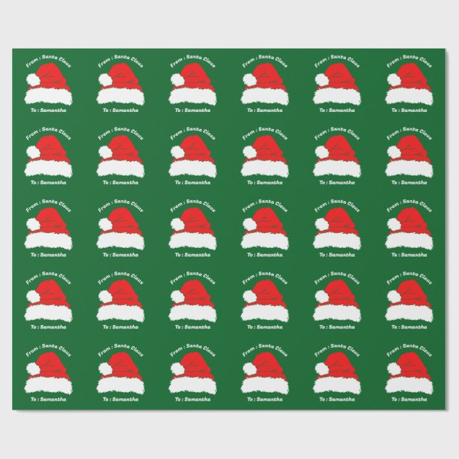 Papier Cadeau From Santa Claus Christmas Gift (Plat)