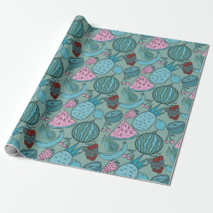 Papier Cadeau Fruit motif transparent   motif de surface de frui