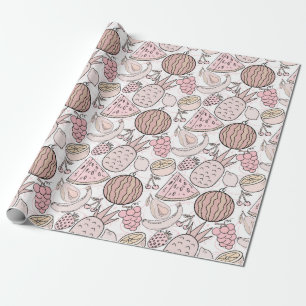 Papier Cadeau Fruit motif transparent   motif de surface de frui