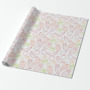 Papier Cadeau Fruit motif transparent   motif de surface de frui