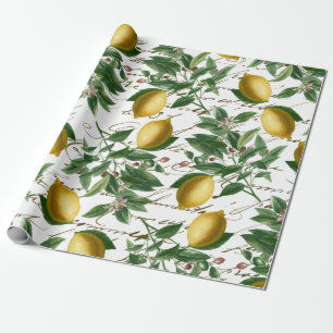Papier Cadeau Fruit vintage de citron